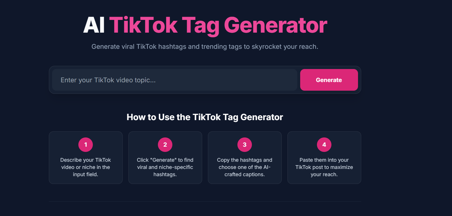 Generate viral YouTube tags with AI - Screenshot 4 showing product features and functionality