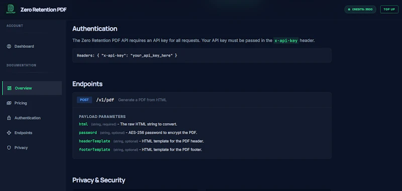 Zero Retention PDF  screenshot 3
