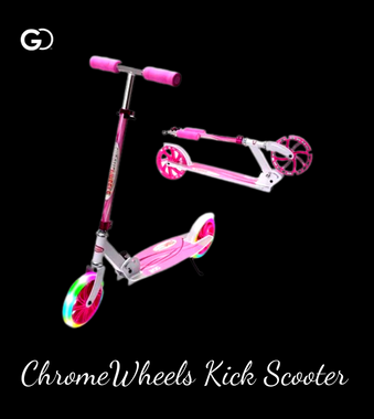 Roda Chrome menendang skuter