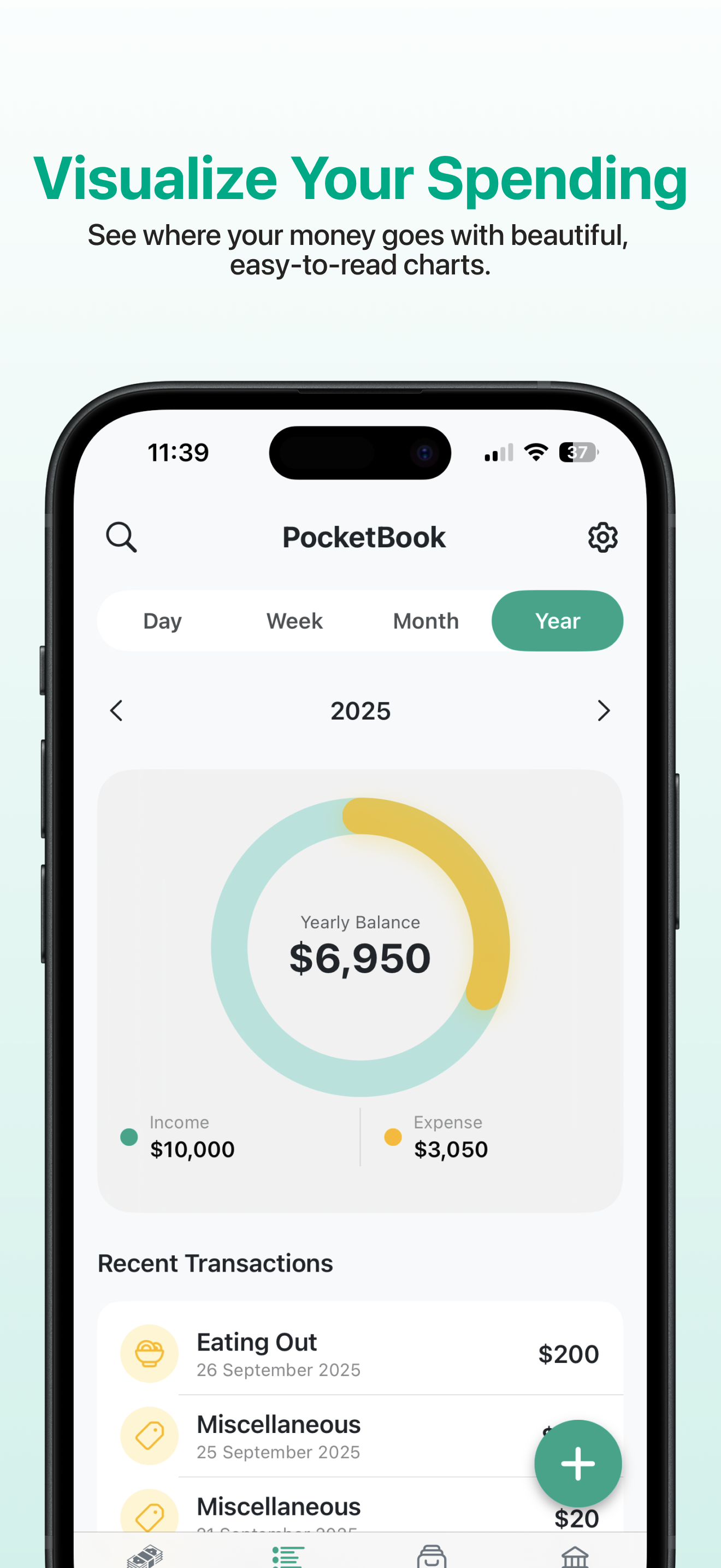 Mídia 4 de Pocketbook ai - Seu treinador pessoal de IA por gastos mais inteligentes.