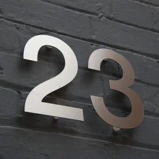 Stainless Door Numbers media 1