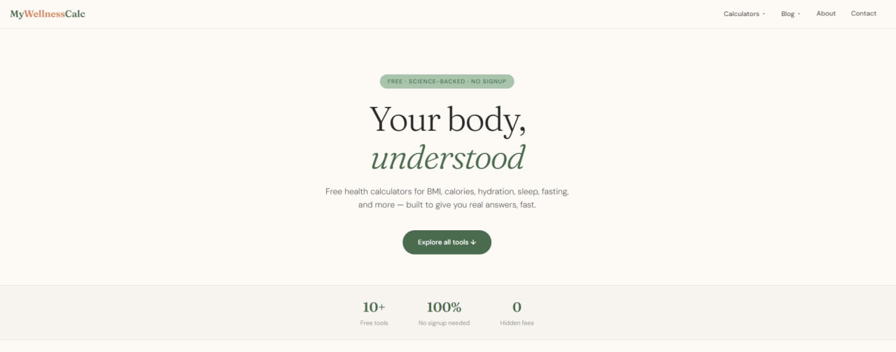 My Wellness Calc gallery image