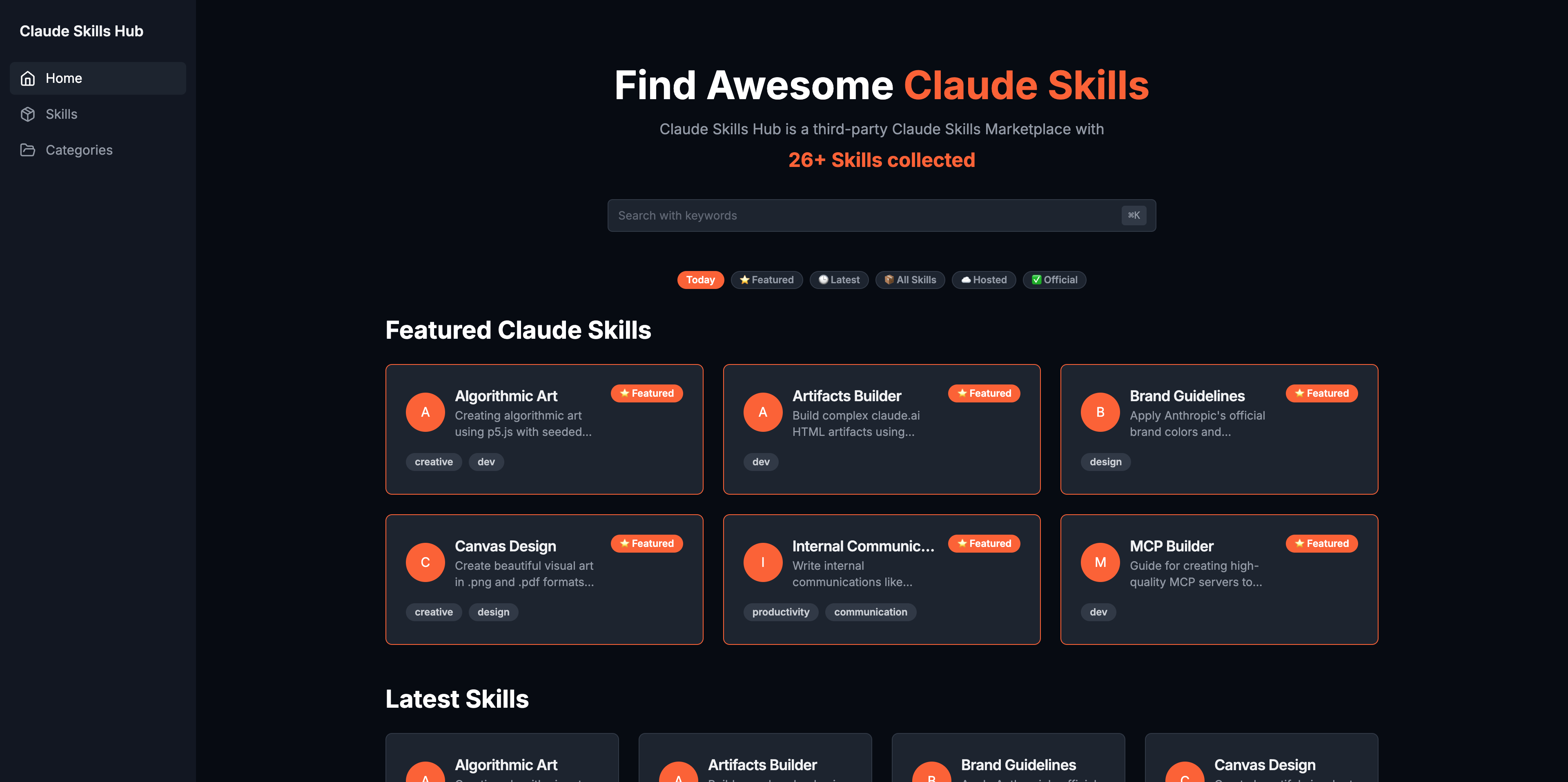 Claude Skills Hub gallery image