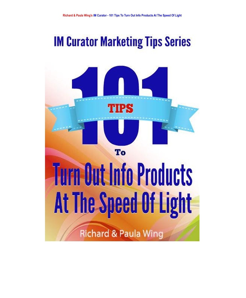 101 Info Product Ideas:Digital Products 
