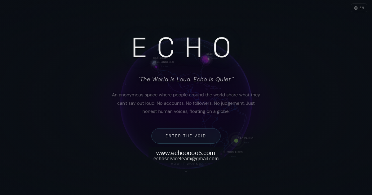 Echo - Main product screenshot demonstrating key features and user interface