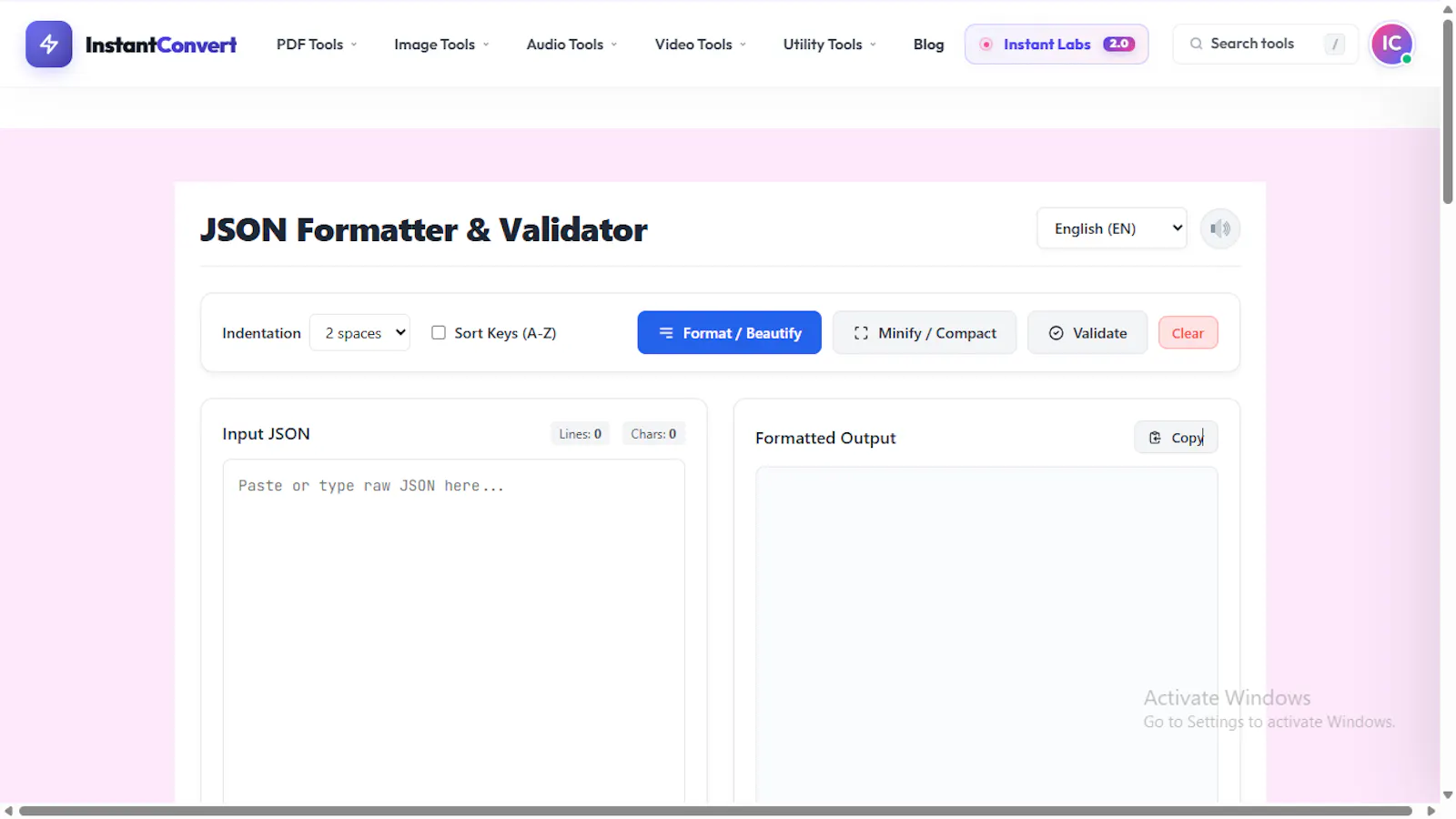 JSON Formatter & Validator screenshot 1