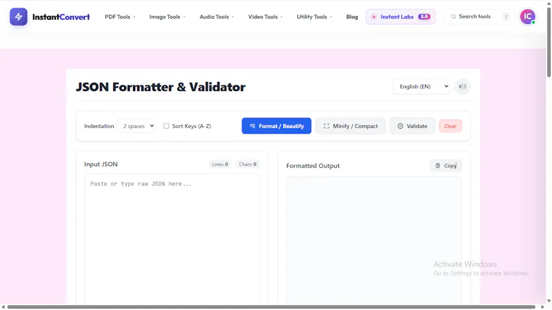 JSON Formatter & Validator screenshot 1