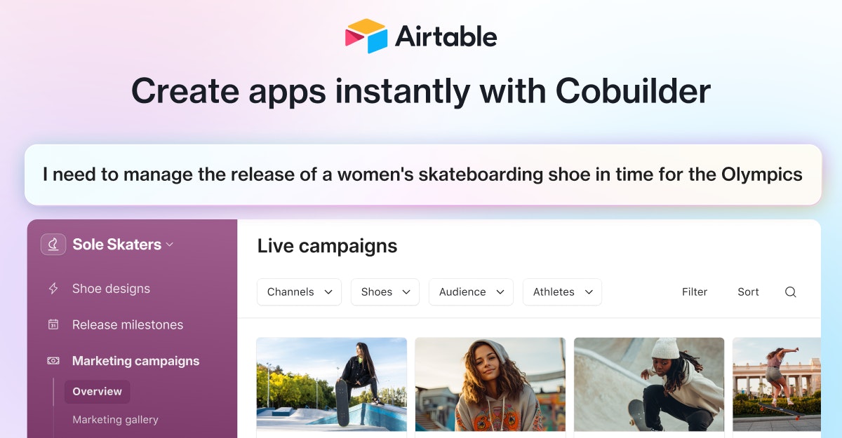 startuptile Airtable Cobuilder-Use AI to spin up transformative apps instantly