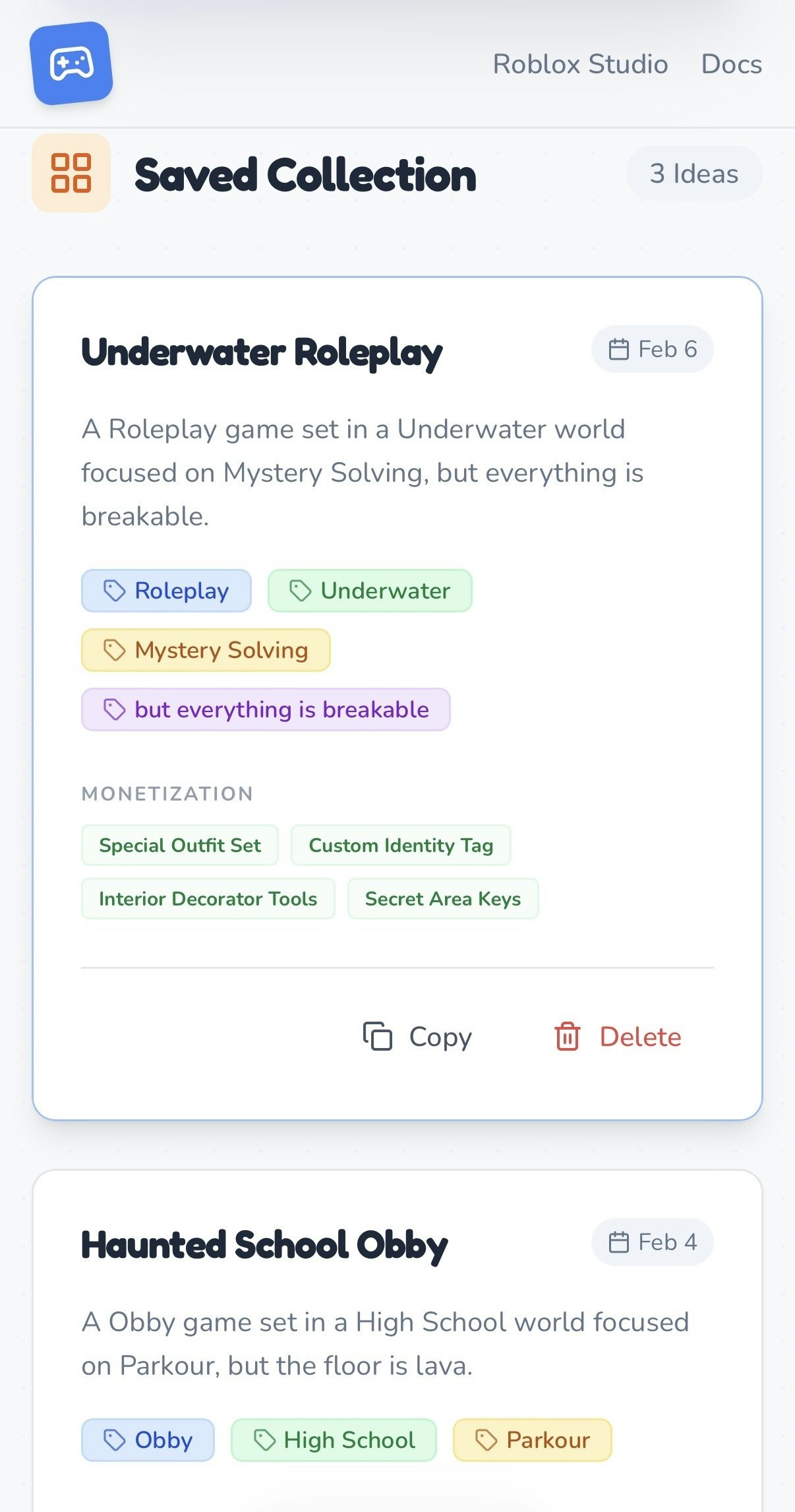 Roblox Idea Generator gallery image