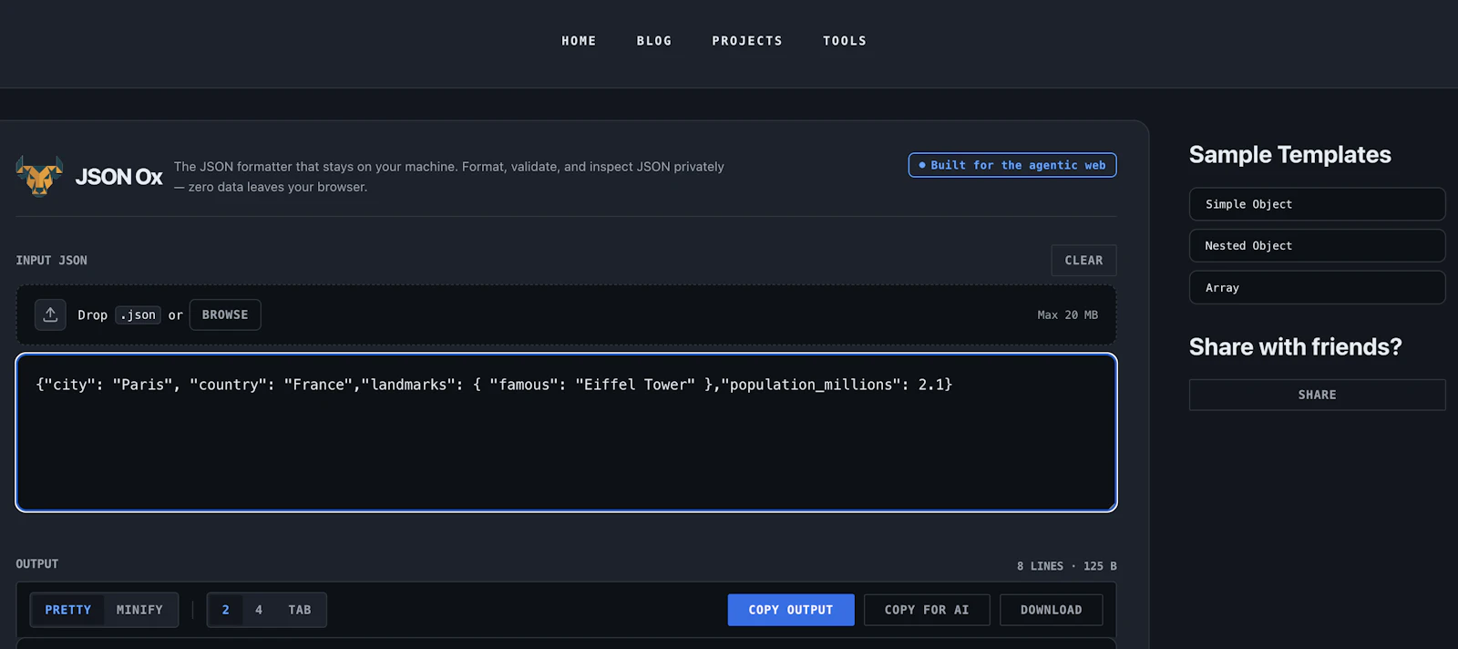 JSON Ox screenshot 2