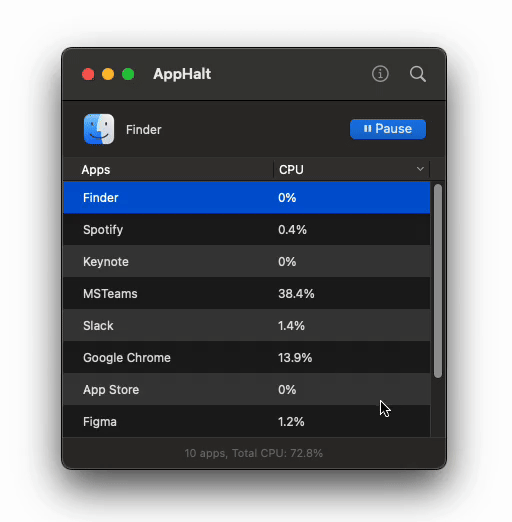 Apphalt - 一键暂停未使用的Mac应用程序和回收速度媒体1