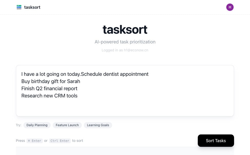 tasksort.app gallery image
