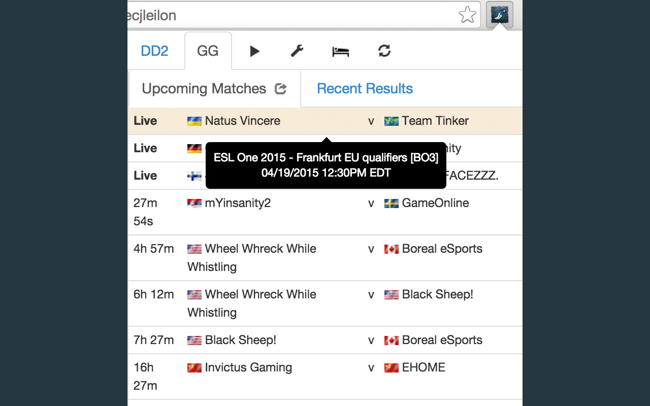 DotA 2 Match Ticker gallery image