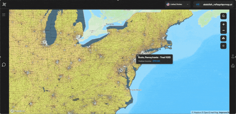 XMAP - Chiedi alla mappa qualsiasi cosa - La mappa AI che ti mostra dove espandere, costruire o investire. media 10