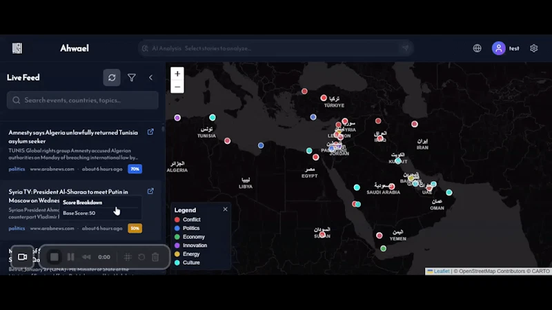 Ahwael - Your MENA News Hub screenshot 1 (video preview)