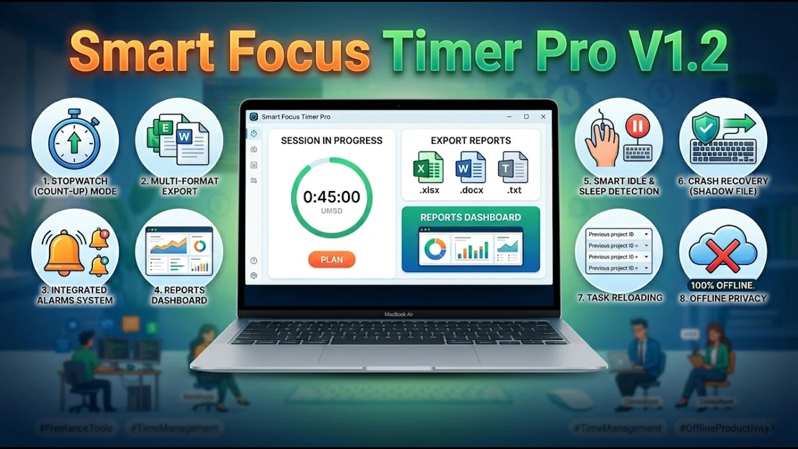 Smart Focus Timer Pro V1.2 screenshot 1 (video preview)