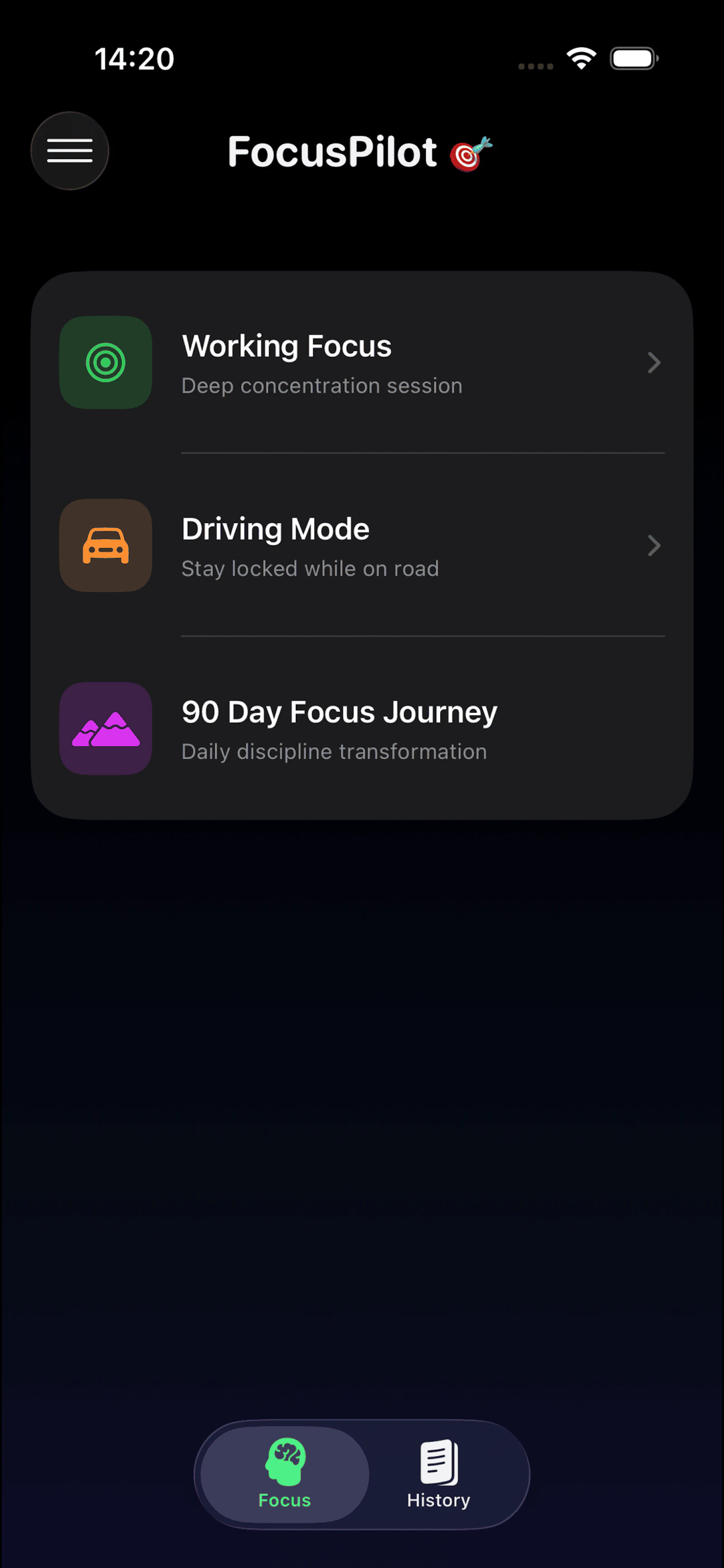 FocusPilot screenshot 2