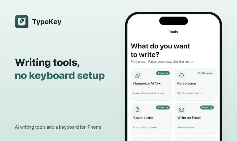 TypeKey screenshot 1