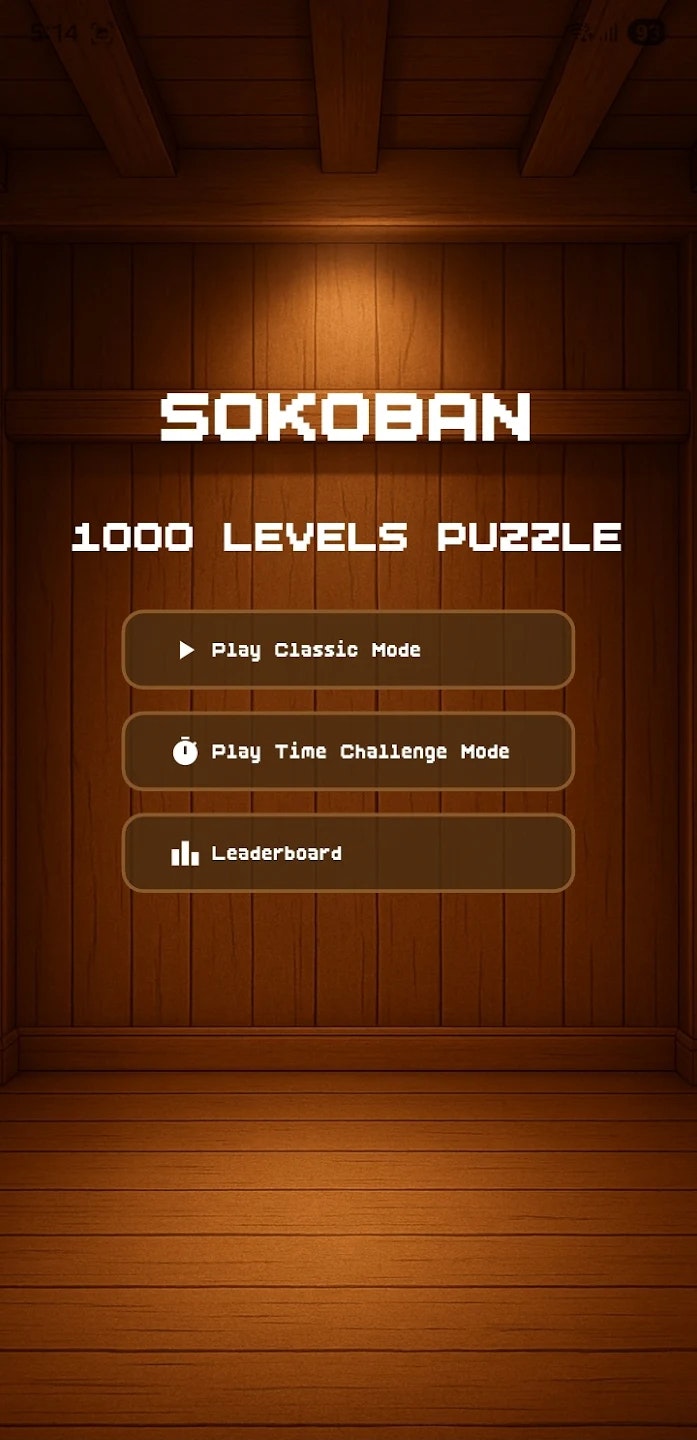 Sokoban 1000 levels - Mobile Puzzle Game - Main product screenshot demonstrating key features and user interface