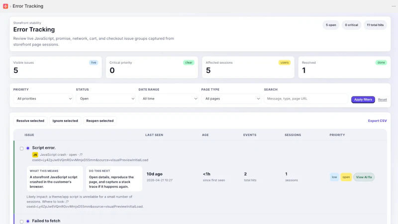 StorePulse: Monitor + AI Fixes screenshot 5