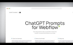 ChatGPT Prompts for Webflow media 1