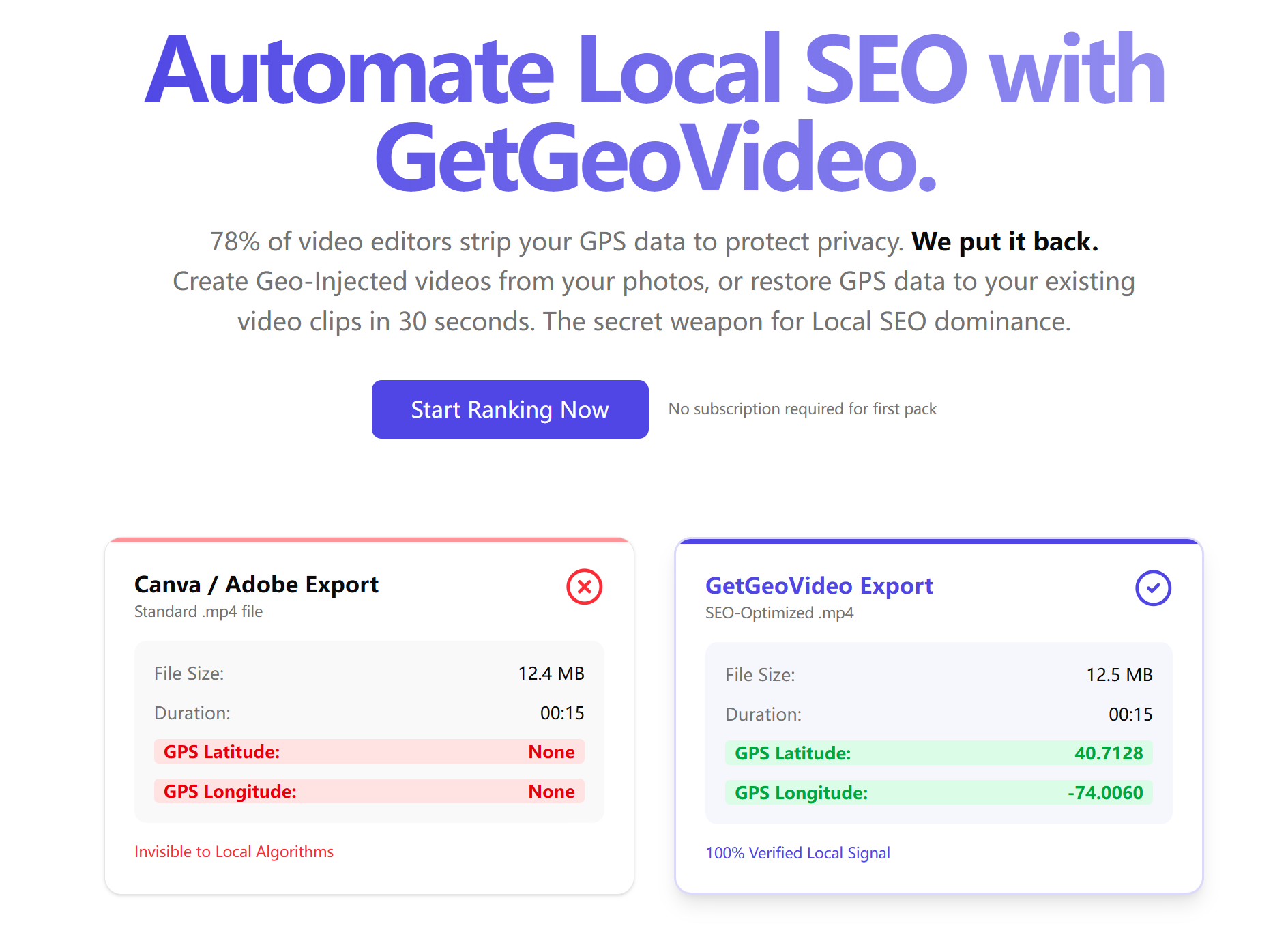 GetGeoVideo - Screenshot 2 showing product features and functionality