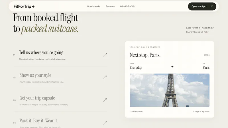 fitfortrip screenshot 1