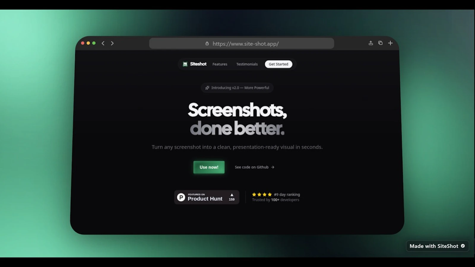 SiteShot screenshot 1 (video preview)
