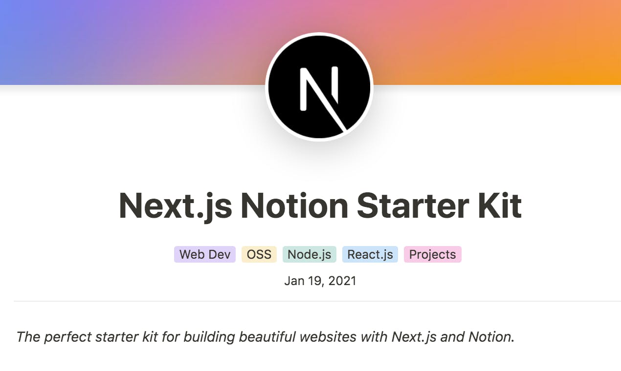 Next.js Notion Starter Kit media 1