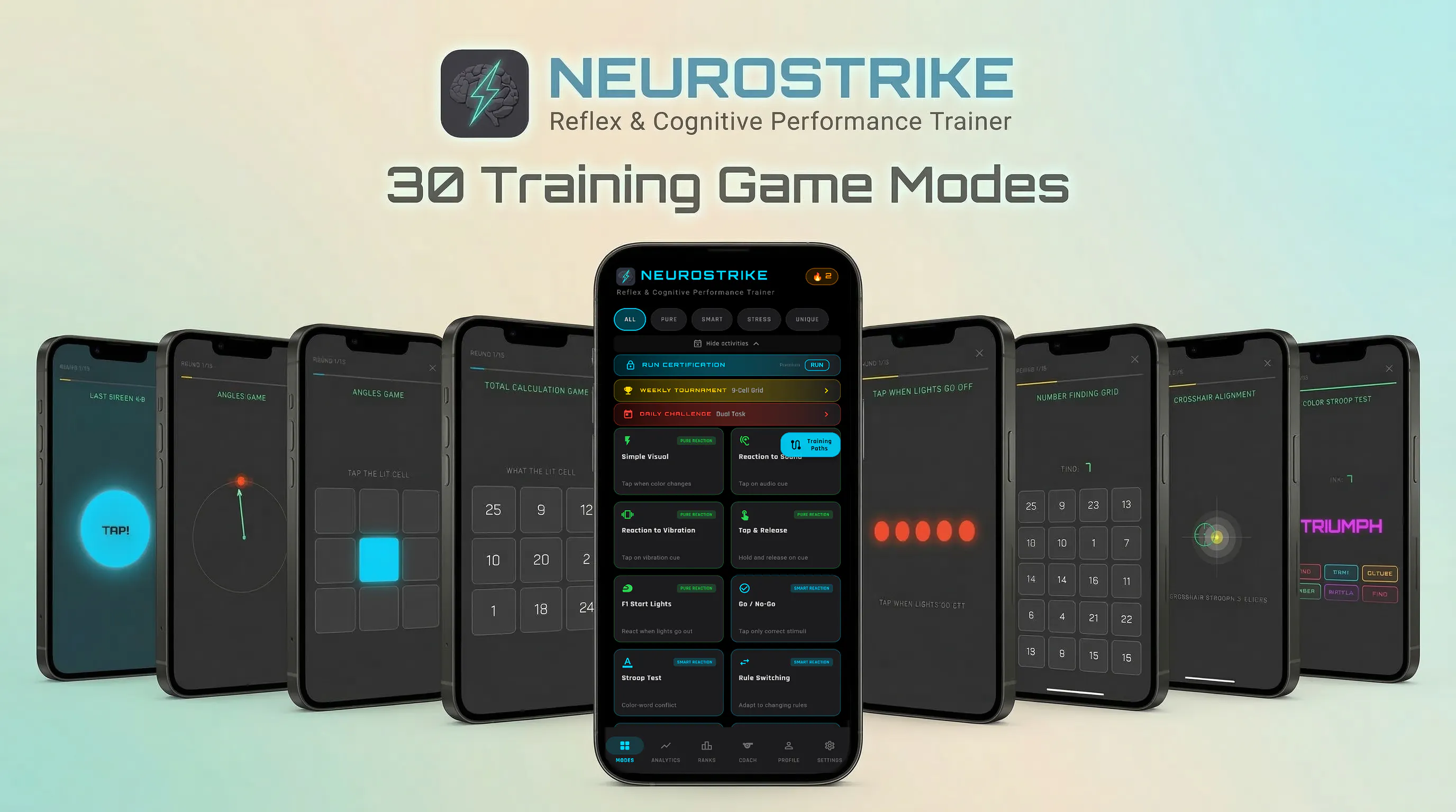NeuroStrike: Reflex & Cognitive Training 제품 배너