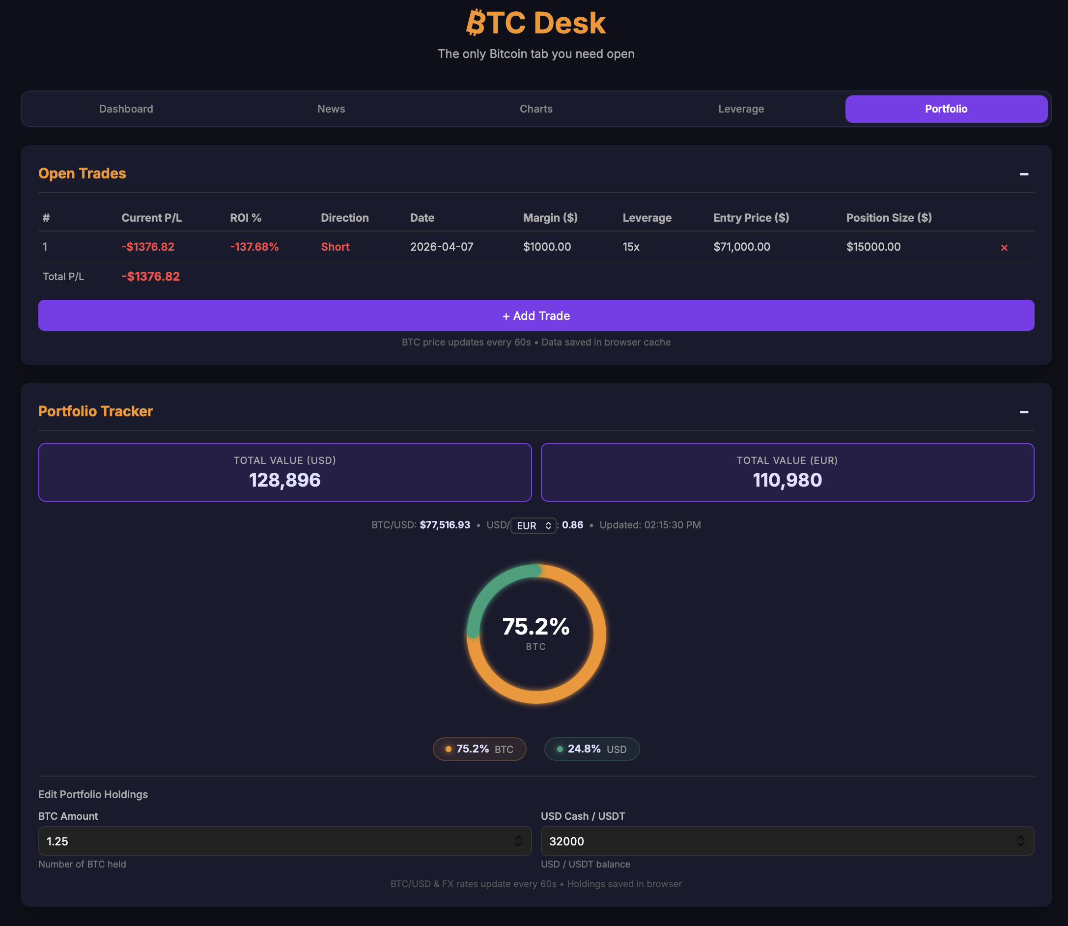 BTC Desk gallery image