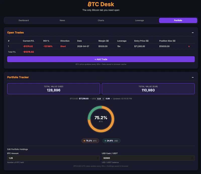 BTC Desk screenshot 5