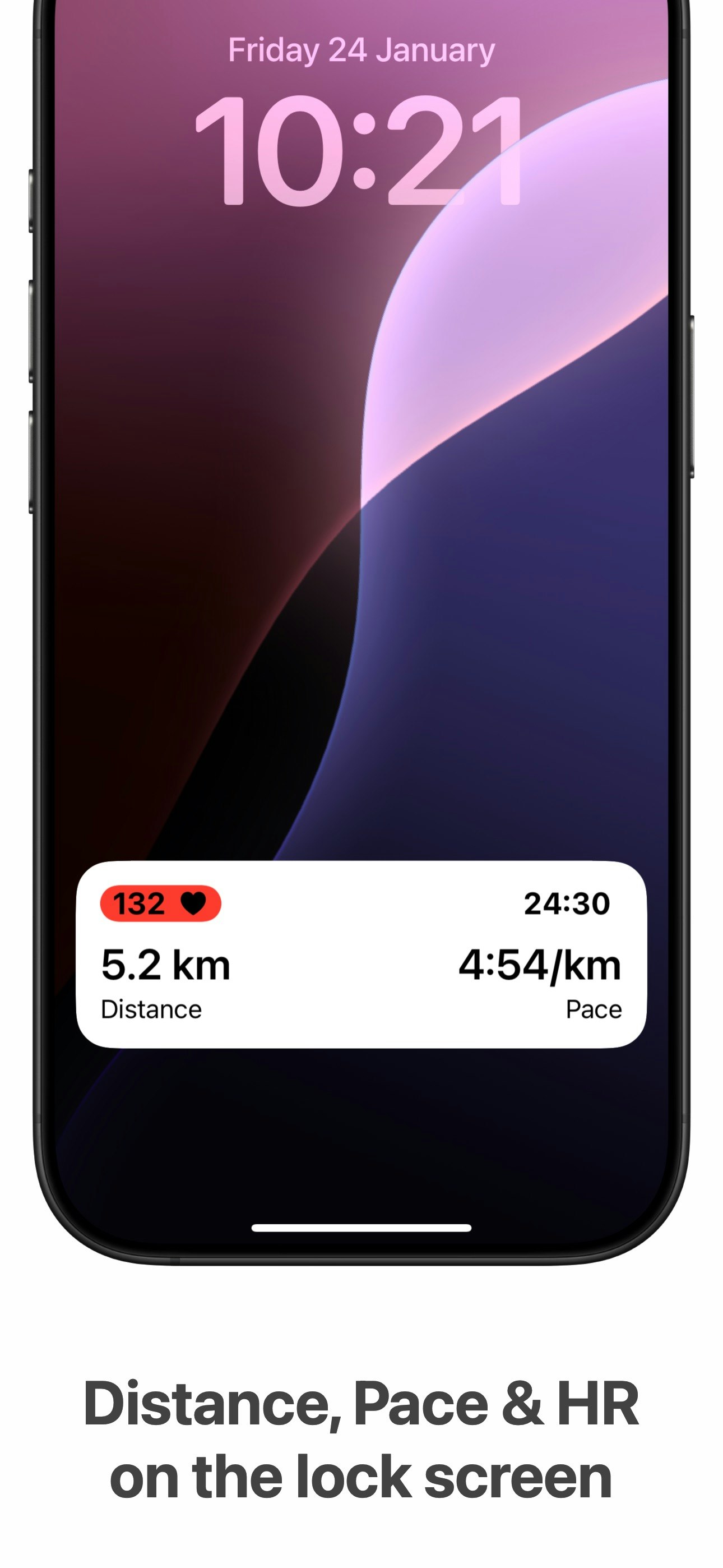 Run live - Distanza, ritmo e HR sulla schermata di blocco media 1