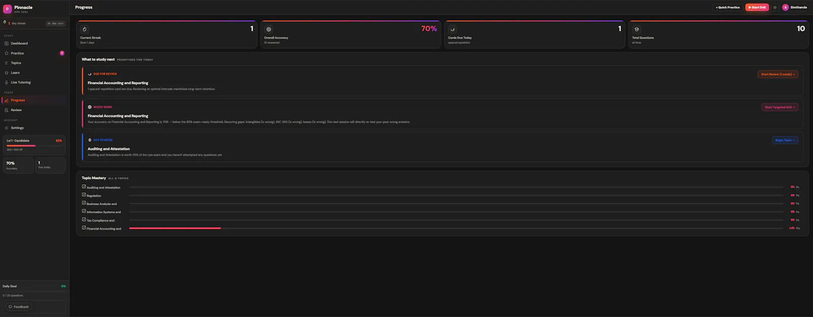 Pinnacle prep screenshot 2