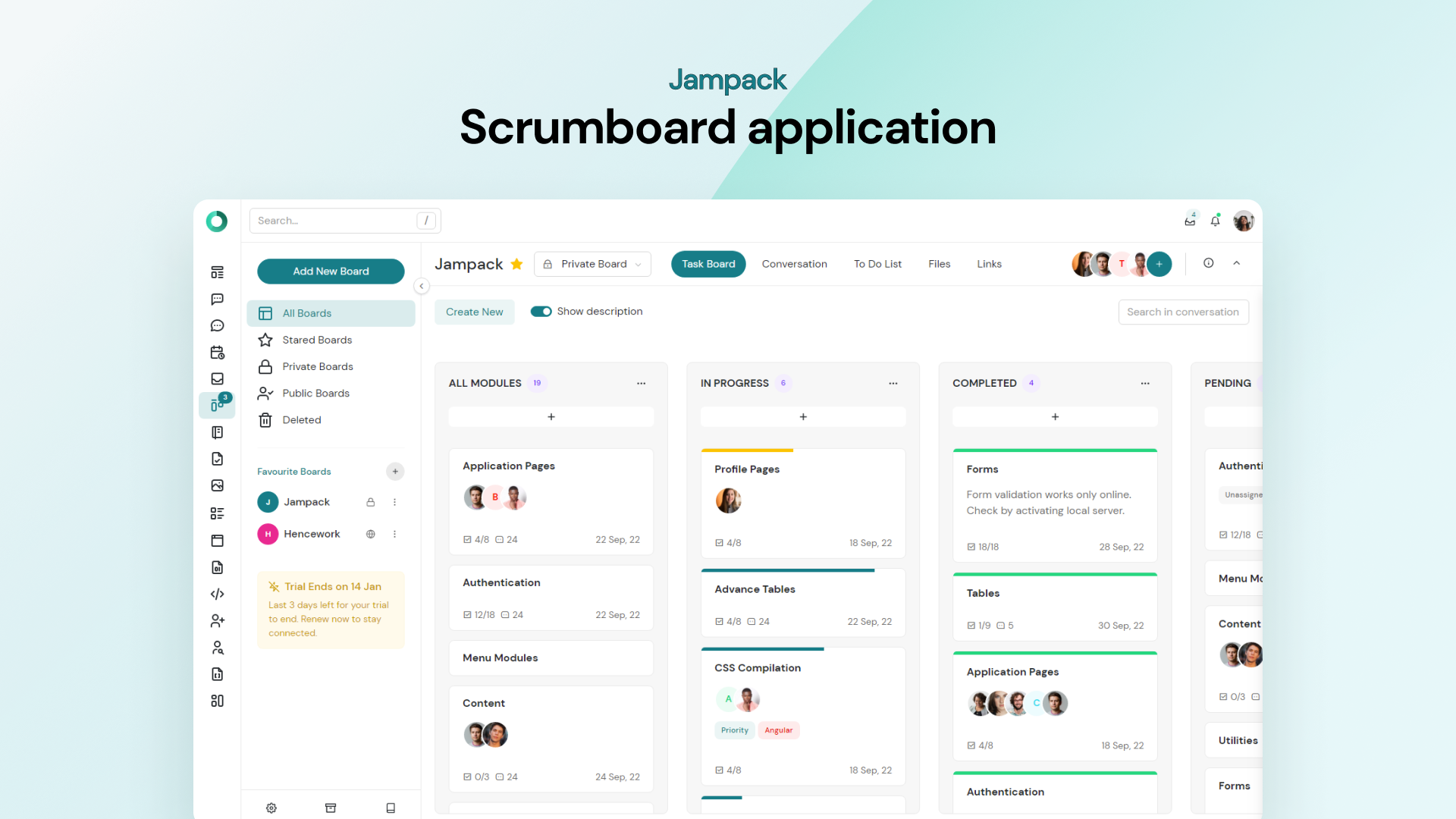 Jampack - 관리자 CRM 응용 프로그램 템플릿 미디어 5