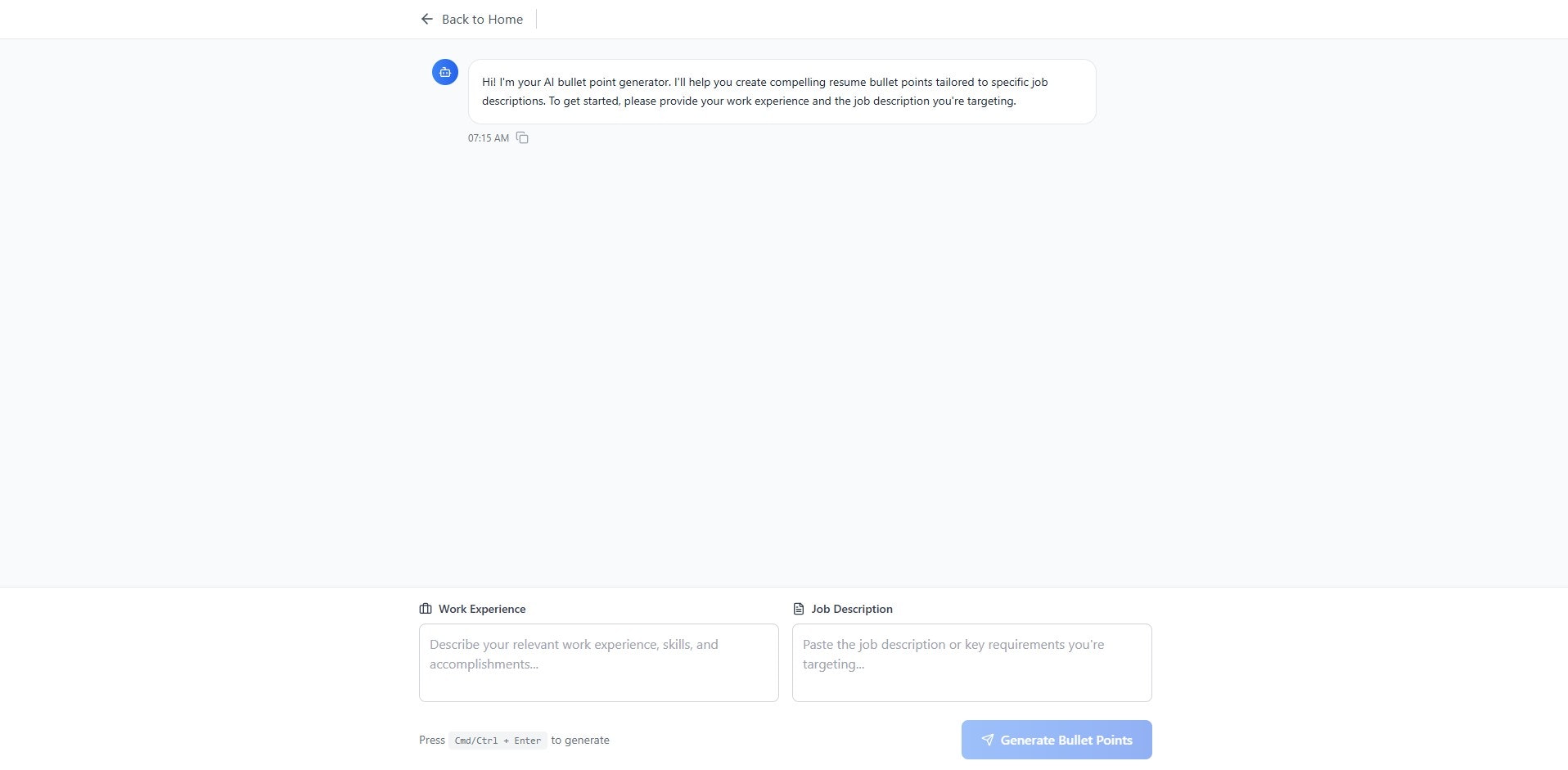 Bulletforge - KI angetriebener Bullet Point -Generator Medien 2