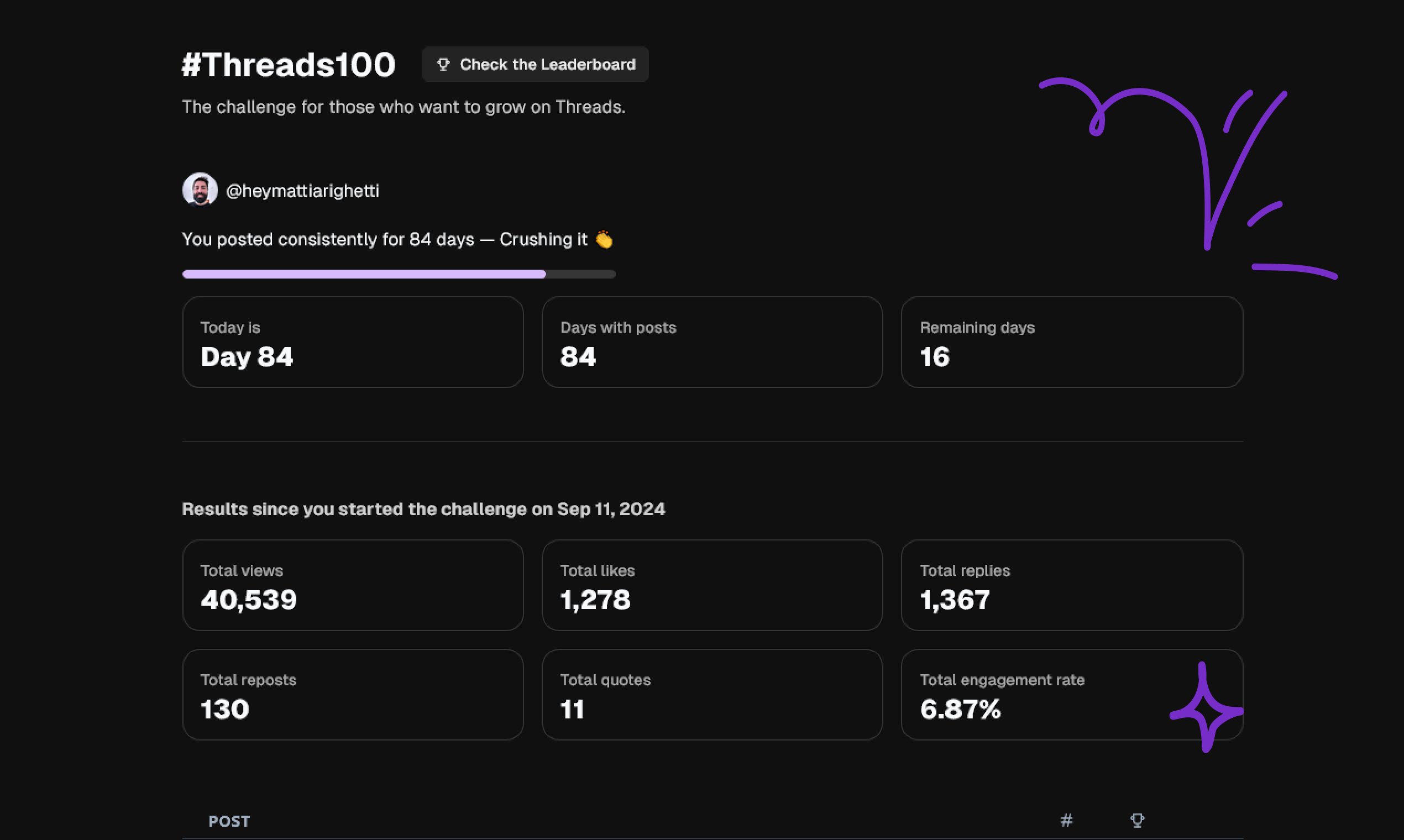 Threads100 - Free 100-day challenge to help you grow on Threads media 3