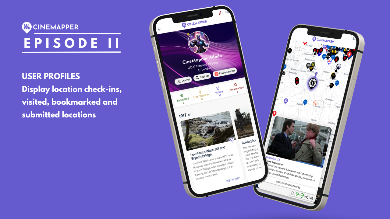 CineMapper - Filmed there, go there! 'Google Maps for film' media 3