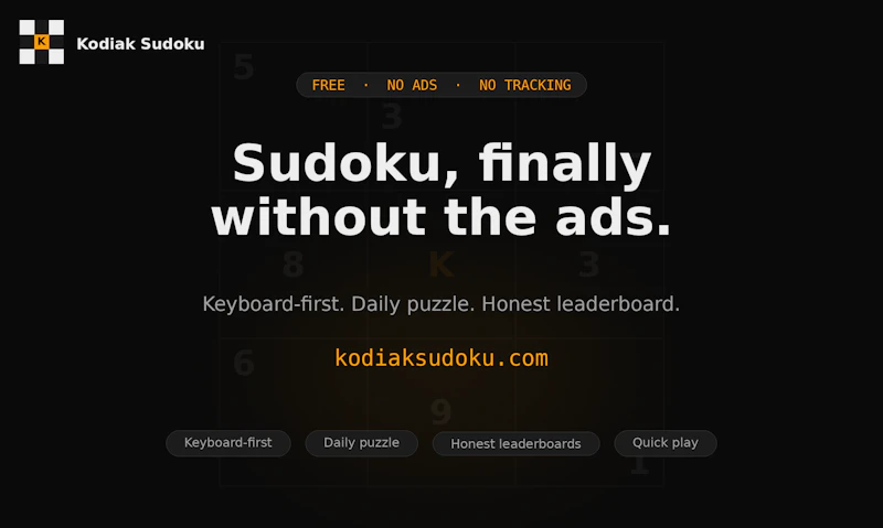 Kodiak Sudoku screenshot 1