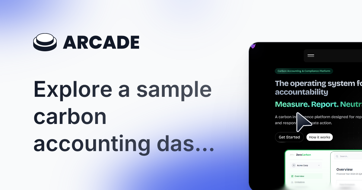 ZeroCarbon Tech - Main product screenshot demonstrating key features and user interface