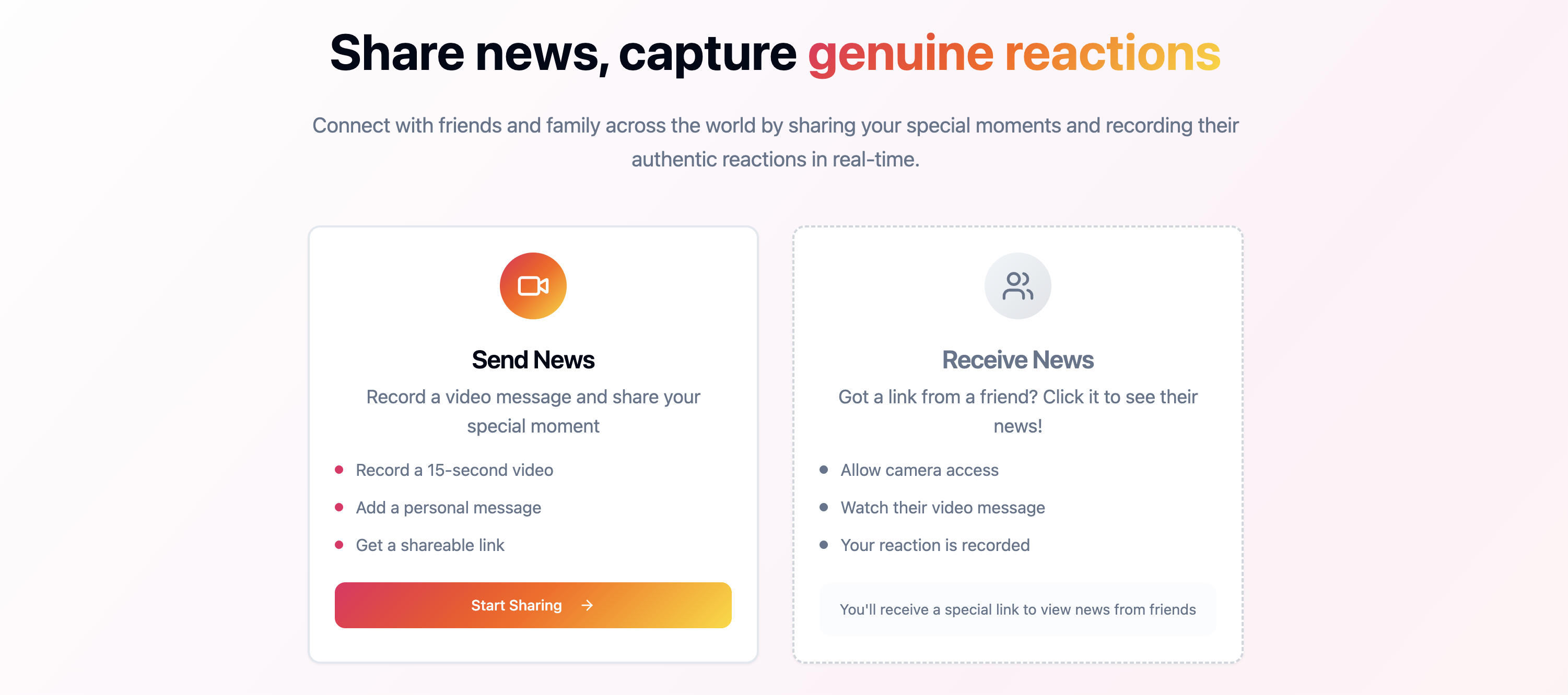Emozioni - Condividi le notizie, cattura reazioni autentiche media 2