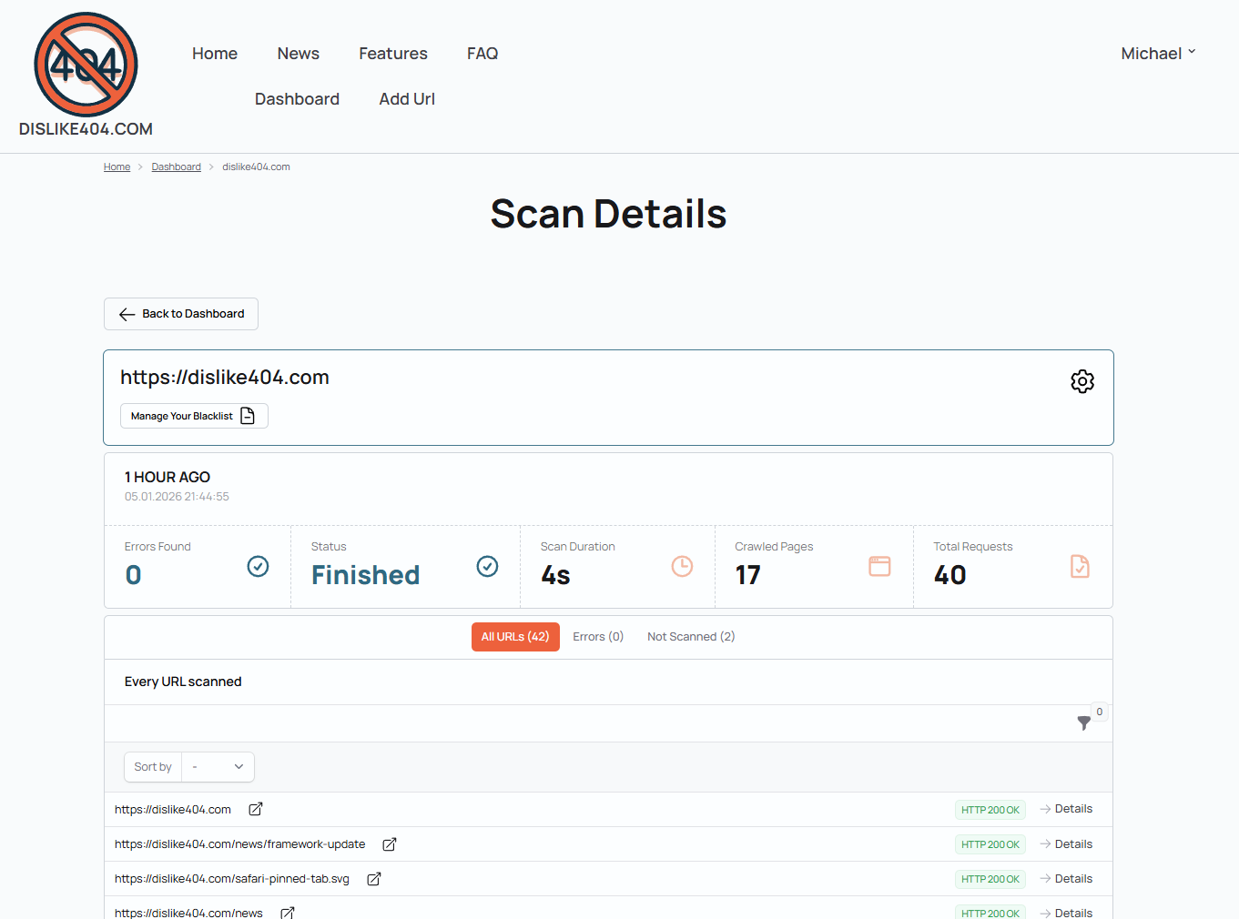 dislike404.com - Screenshot 3 showing product features and functionality