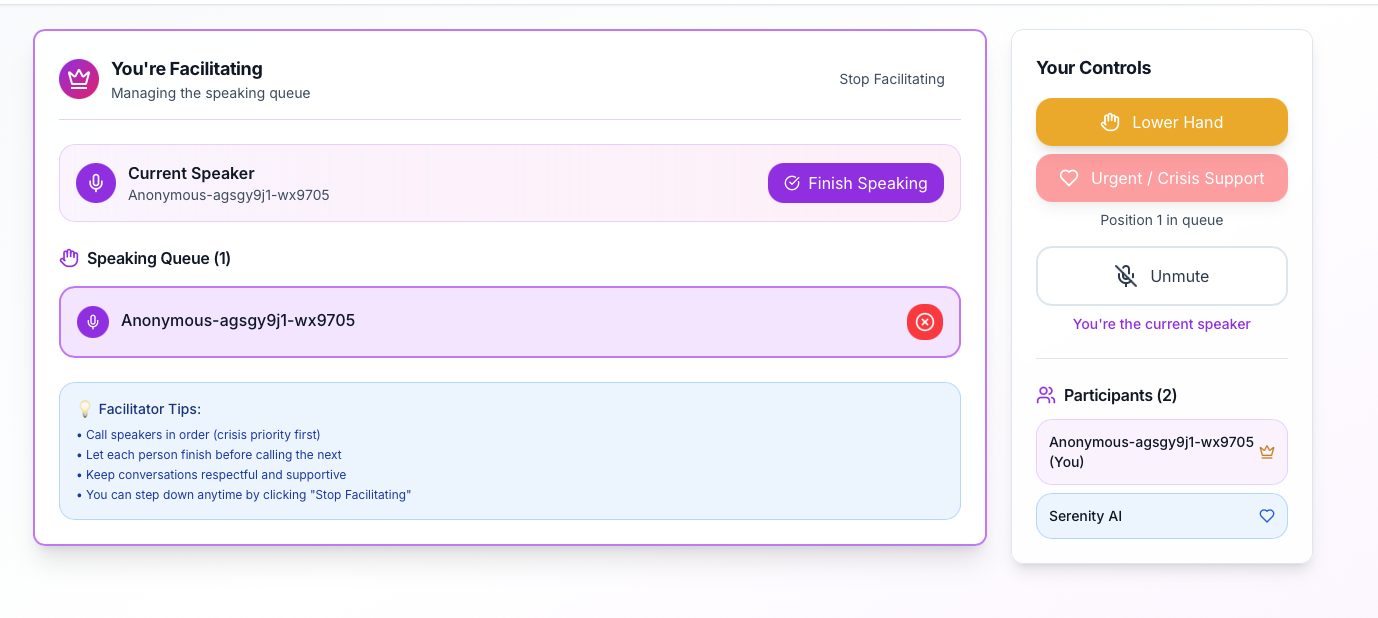 Serenity - 24/7 Peer Support gallery image
