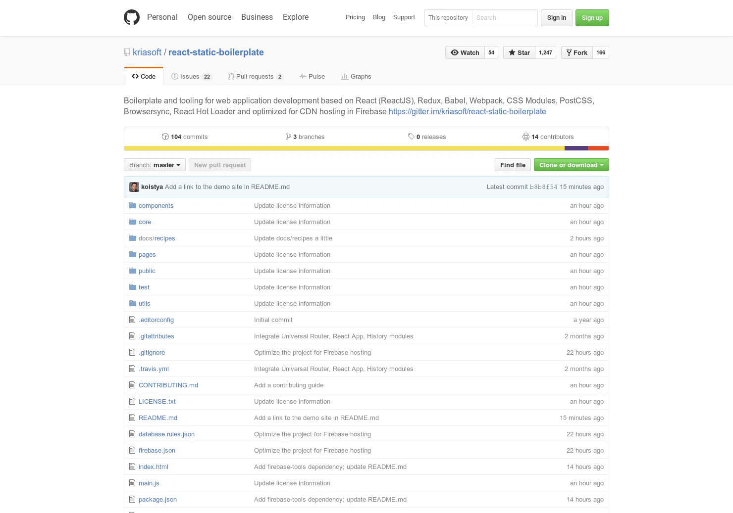 React Starter Kit for Firebase