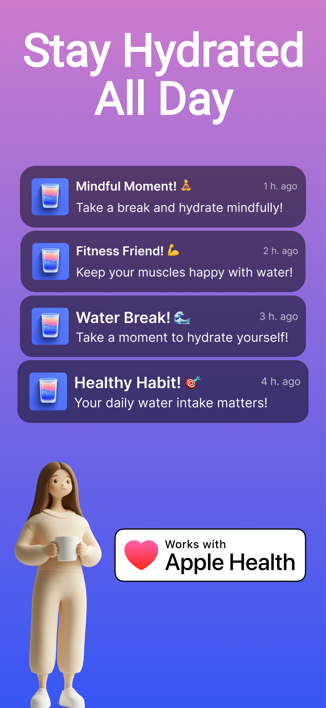 Druppel - Watervracking, hydratatietracking, dagelijks waterdoel media 2