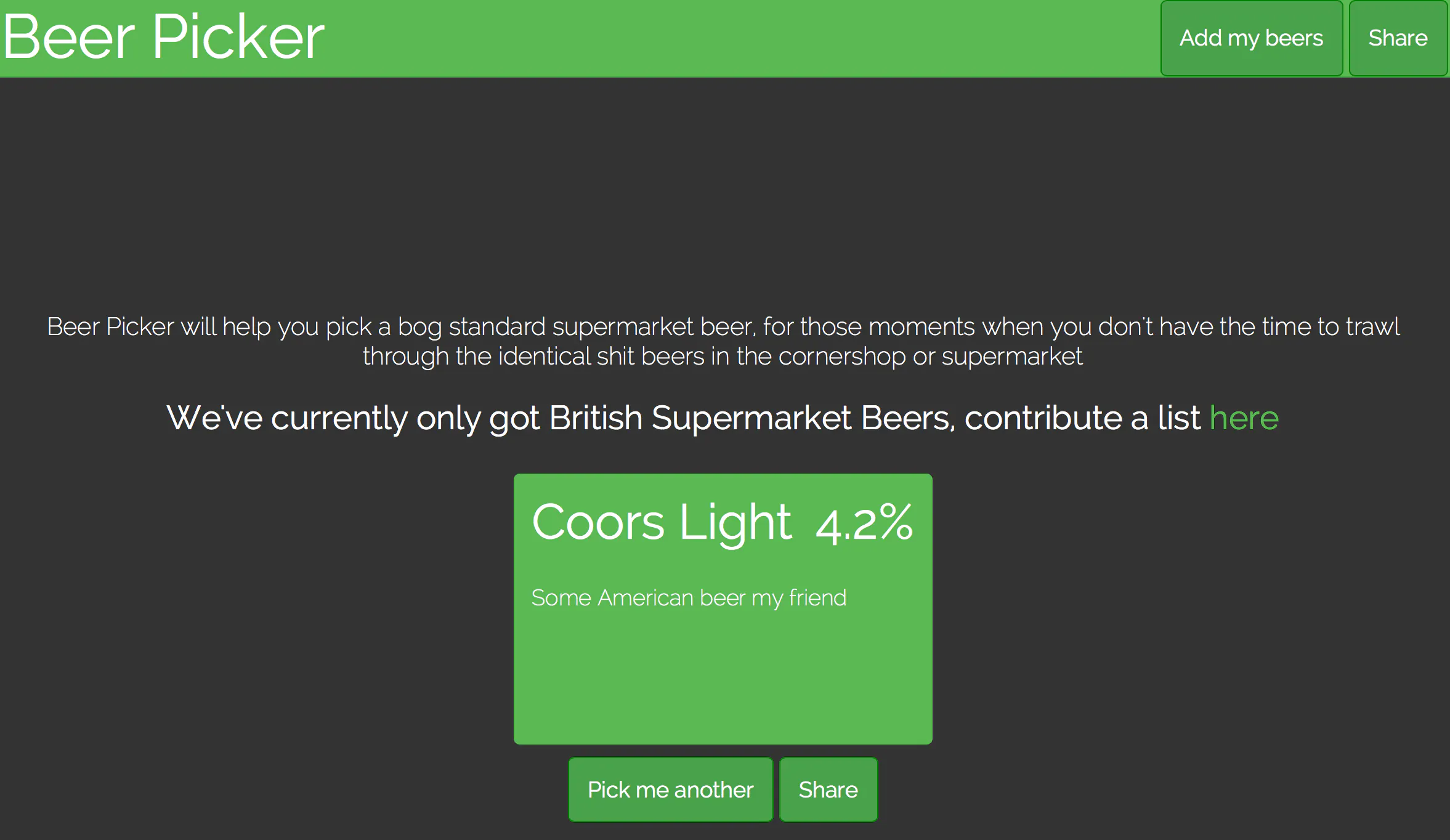 Beer Picker