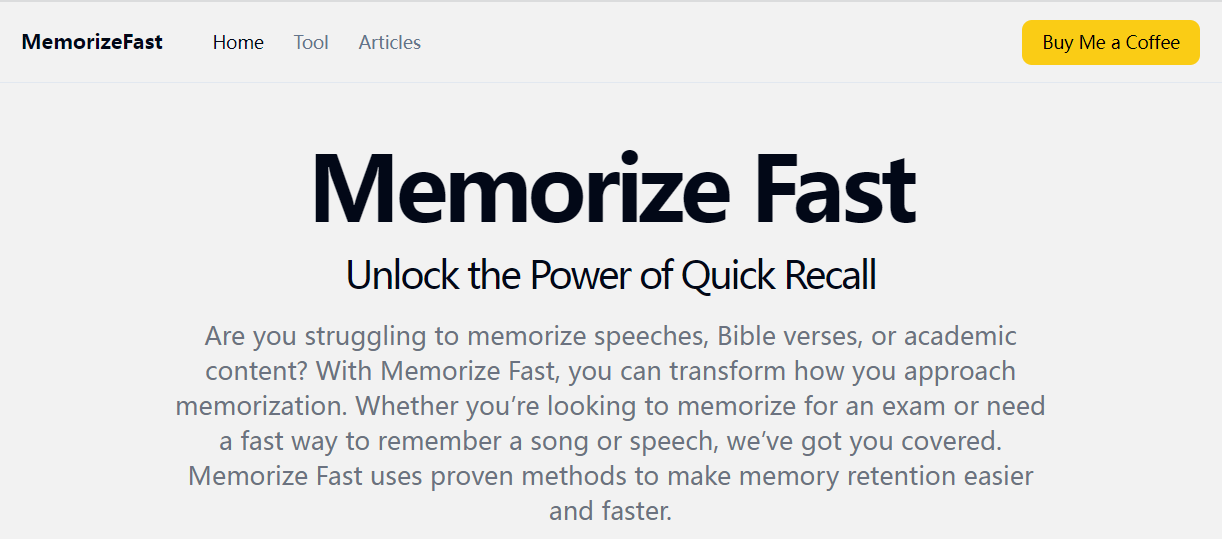 Boost Your Memory with Effective Tool - Screenshot 2 showing product features and functionality