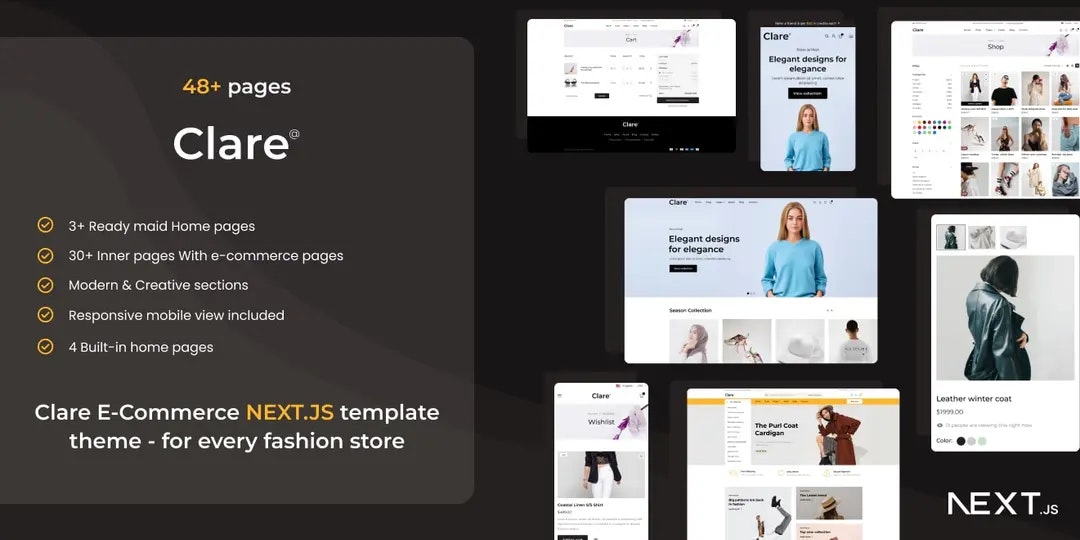 Next.js E -Commerce -Vorlagen
