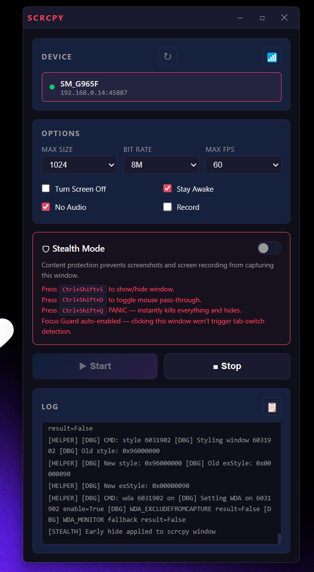 Scrcpy Stealth Client gallery image