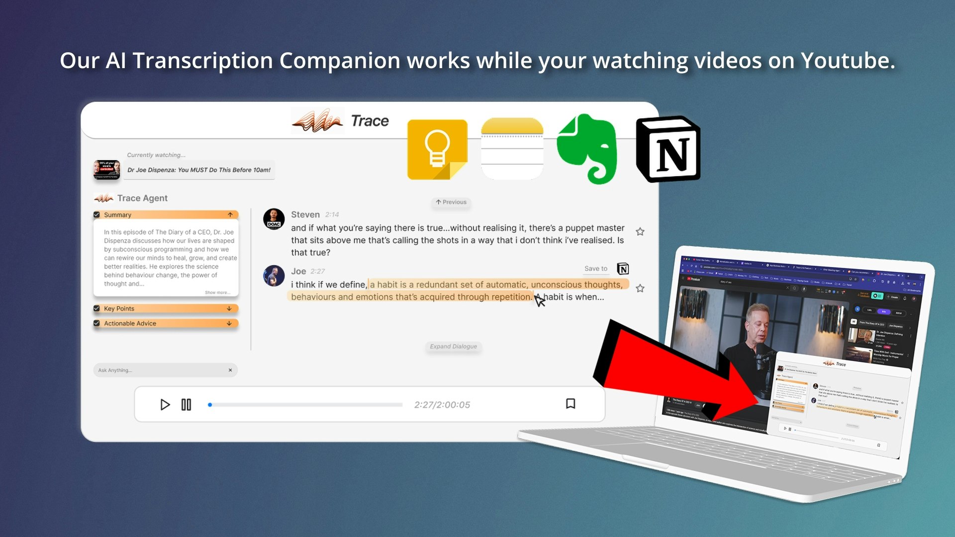 Trace - Youtube Transcription Companion media 1